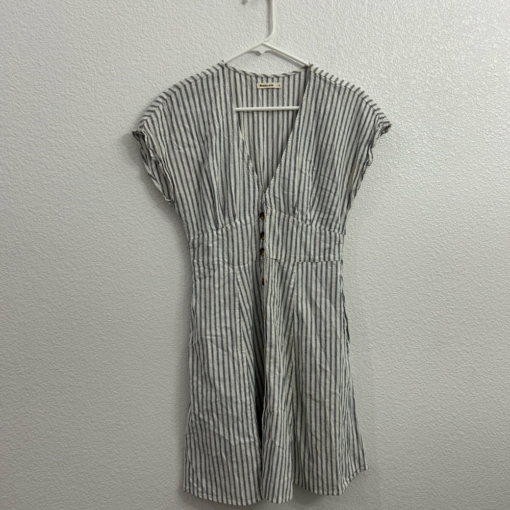 Marine Layer Striped Mini Dress - Black and White